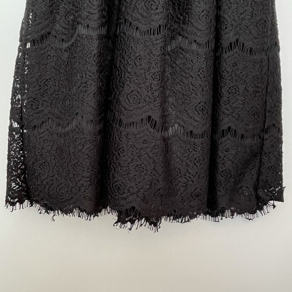 Altar’d State Black Cut Out Mini Dress Lace Strappy Fit N Flare Sleeveless XS - Picture 7 of 12